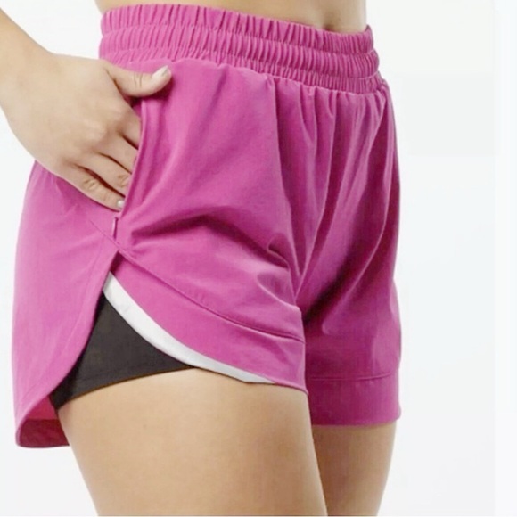 Alphalete Athletic Hot Pink Shorts 3” Built in Biker Shorts Size Small - Picture 3 of 9